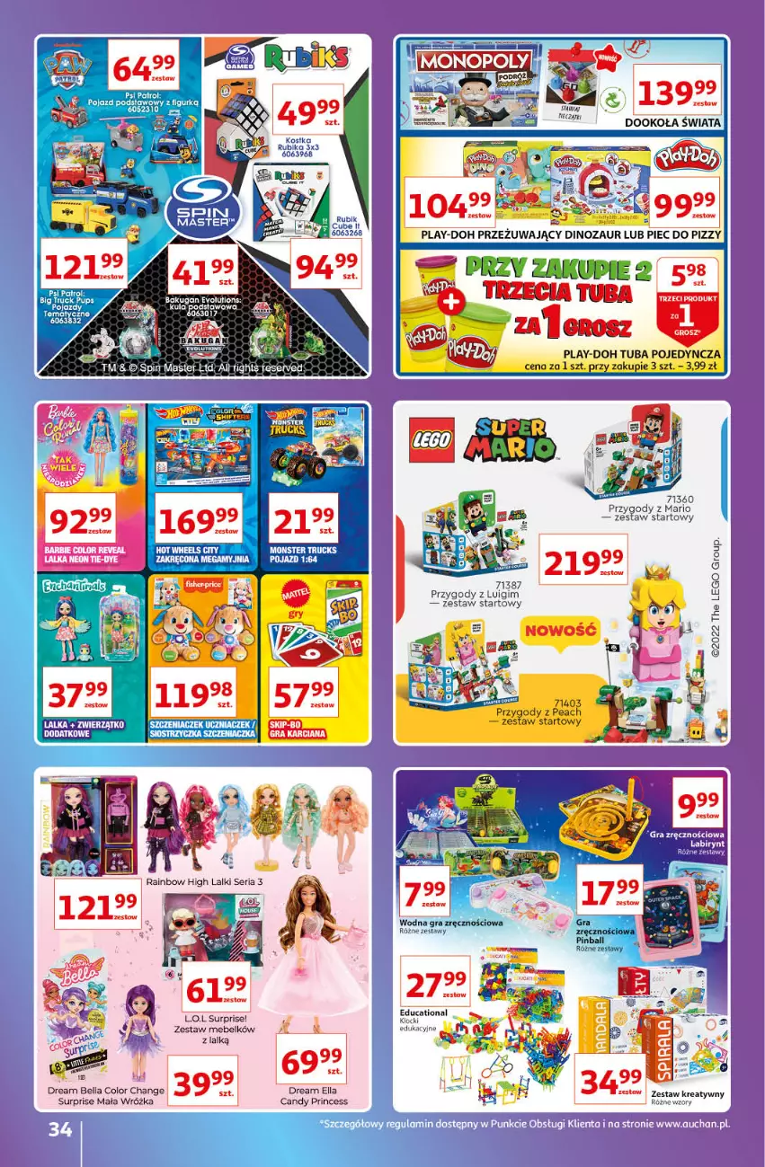 Gazetka promocyjna Auchan - Gazetka Znane Lubiane Marki Hipermarkety - ważna 08.09 do 14.09.2022 - strona 34 - produkty: Bell, Bella, Candy, LEGO, NBA