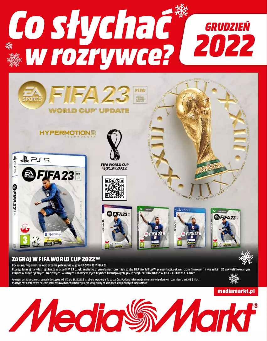 Gazetka promocyjna Media Markt - Gazetka Media Markt - ważna 01.12 do 31.12.2022 - strona 1 - produkty: Fa, Gra, Por, Ryba, Sport