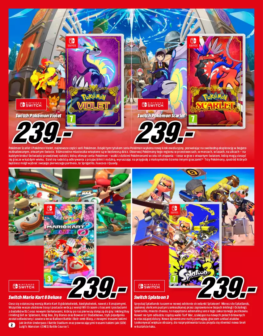 Gazetka promocyjna Media Markt - Gazetka Media Markt - ważna 01.12 do 31.12.2022 - strona 2 - produkty: Gra, Gry, Lanki, Pokémon, Ser, Szal, Tera, Top, Tusz