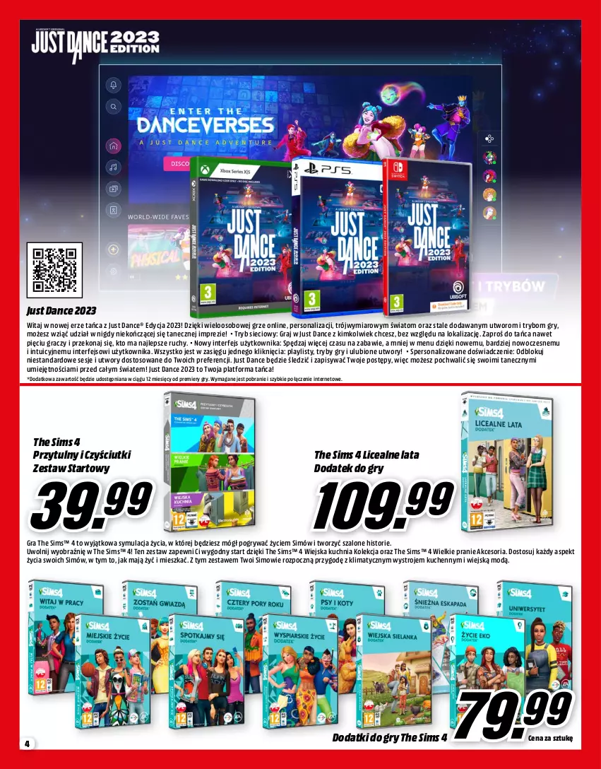 Gazetka promocyjna Media Markt - Gazetka Media Markt - ważna 01.12 do 31.12.2022 - strona 4 - produkty: Gra, Gry, Kuchnia, Szal, The Sims