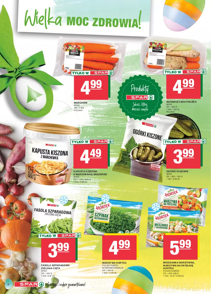 Gazetka promocyjna Spar - Spar - ważna 17.03 do 27.03.2024 - strona 6 - produkty: Fa, Fasola, Fasola szparagowa, Hortex, Mieszanka warzyw, Ogród, Warzywa