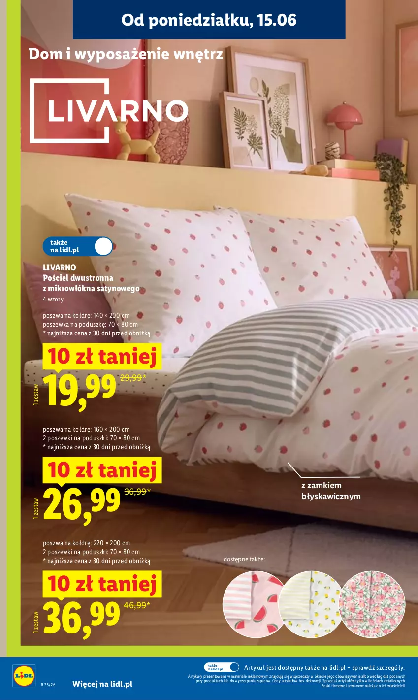Gazetka promocyjna Lidl - Gazetka ważna od 15.06 do 17.06 - ważna 15.06 do 17.06.2026 - strona 30 - produkty: Ivar, Pościel, Pościel dwustronna, Poszewka