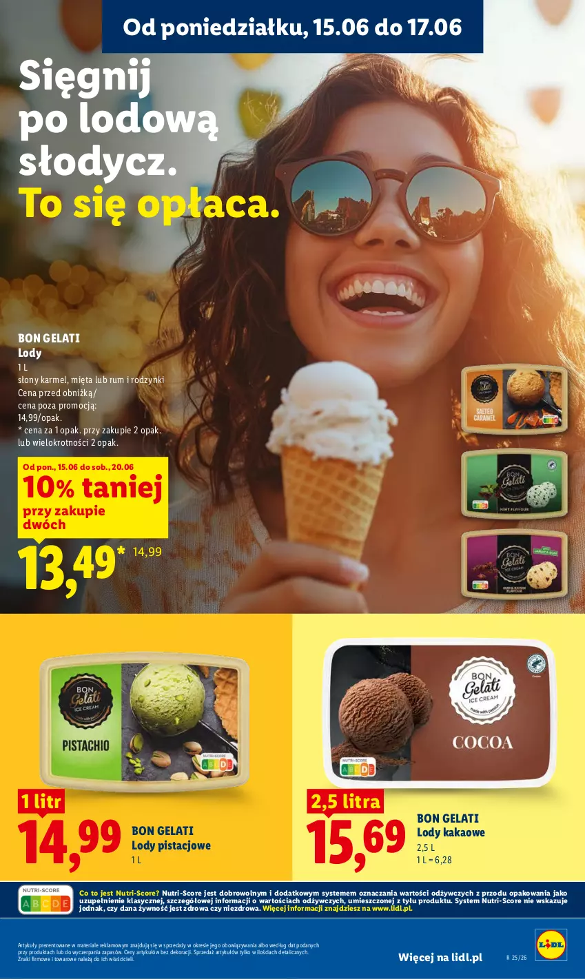 Gazetka promocyjna Lidl - Gazetka ważna od 15.06 do 17.06 - ważna 15.06 do 17.06.2026 - strona 73 - produkty: Kakao, Lody, Mięta, Rodzynki, Rum