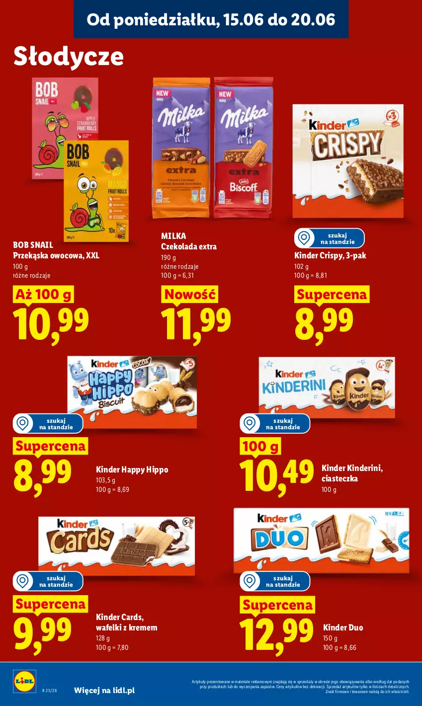 Gazetka promocyjna Lidl - Gazetka ważna od 15.06 do 17.06 - ważna 15.06 do 17.06.2026 - strona 86 - produkty: Czekolada, HiPP, Kinder, Milka