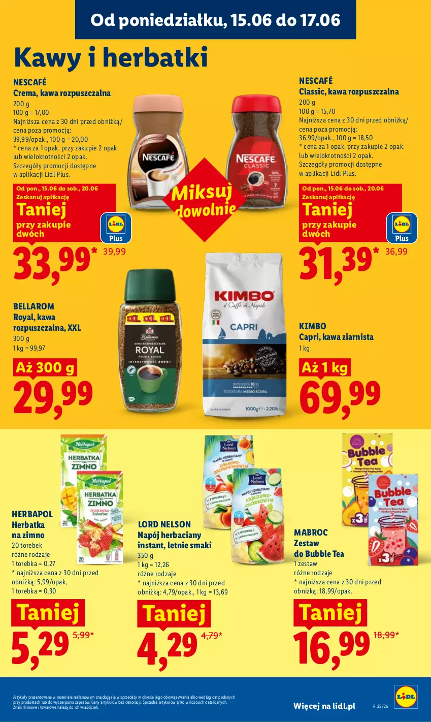 Gazetka promocyjna Lidl - Gazetka ważna od 15.06 do 17.06 - ważna 15.06 do 17.06.2026 - strona 89 - produkty: Bell, Bella, Herbapol, Kawa, Kawa rozpuszczalna, Kawa ziarnista, Napój, Nescafé, Torebka