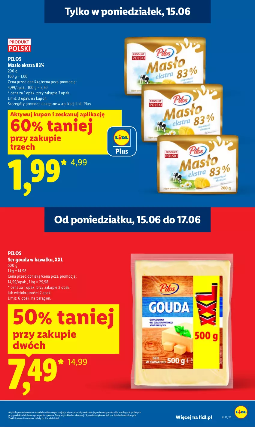 Gazetka promocyjna Lidl - Gazetka ważna od 15.06 do 17.06 - ważna 15.06 do 17.06.2026 - strona 9 - produkty: Gouda, Kawa, Masło, Pilos, Ser