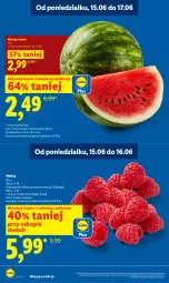 Gazetka promocyjna Lidl - Gazetka ważna od 15.06 do 17.06 - Gazetka - ważna od 17.06 do 17.06.2026 - strona 12 - produkty: Maliny, Arbuz, Olej