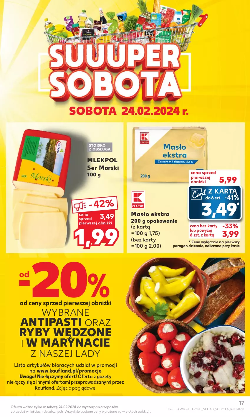 Gazetka promocyjna Kaufland - Gazetka tygodnia - ważna 22.02 do 28.02.2024 - strona 17 - produkty: Masło, Ser, Waga