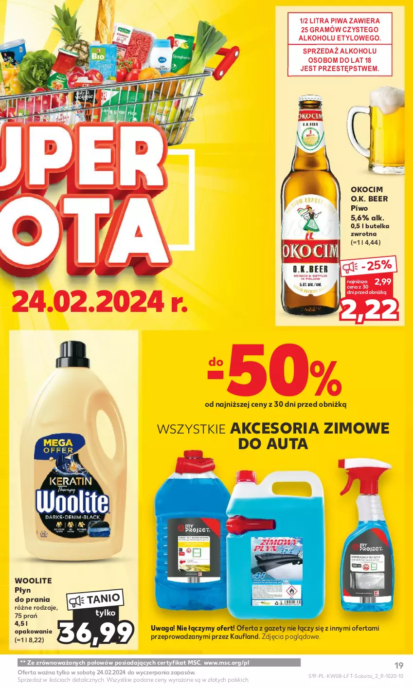 Gazetka promocyjna Kaufland - Gazetka tygodnia - ważna 22.02 do 28.02.2024 - strona 19 - produkty: Gra, Koc, Okocim, Piwa, Piwo, Płyn do prania, Waga, Woolite