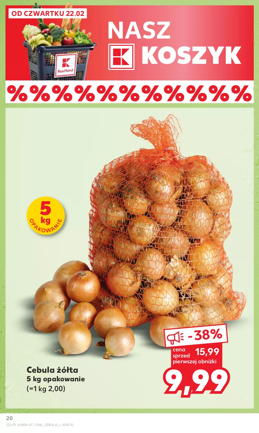 Gazetka promocyjna Kaufland - Gazetka tygodnia - ważna 22.02 do 28.02.2024 - strona 20 - produkty: Cebula, Kosz