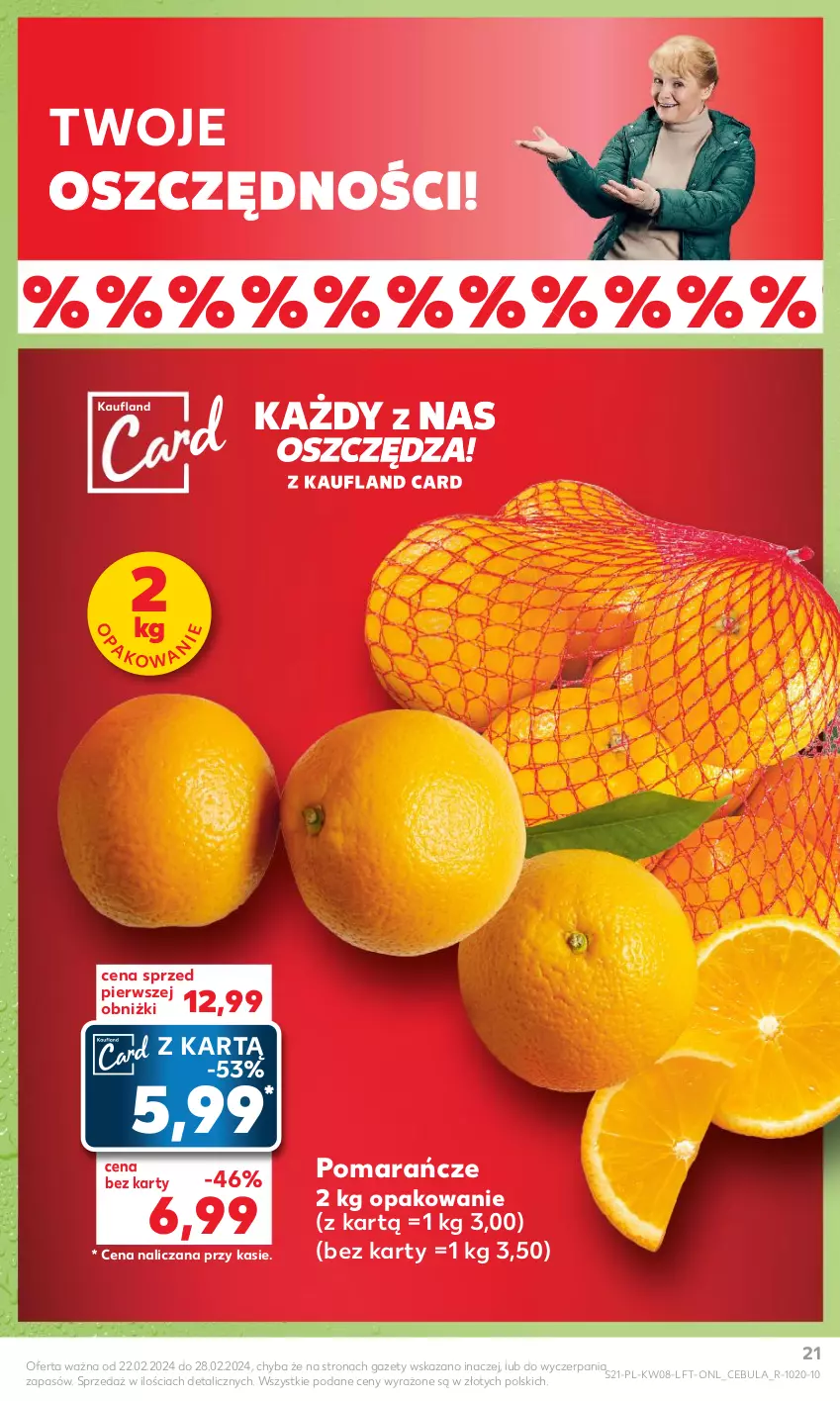 Gazetka promocyjna Kaufland - Gazetka tygodnia - ważna 22.02 do 28.02.2024 - strona 21 - produkty: Cebula, Pomarańcze