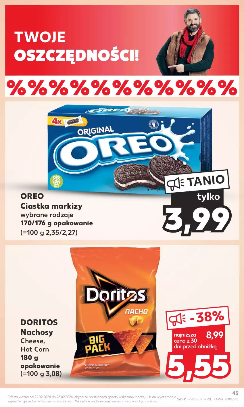 Gazetka promocyjna Kaufland - Gazetka tygodnia - ważna 22.02 do 28.02.2024 - strona 45 - produkty: Ciastka, Kawa, Oreo