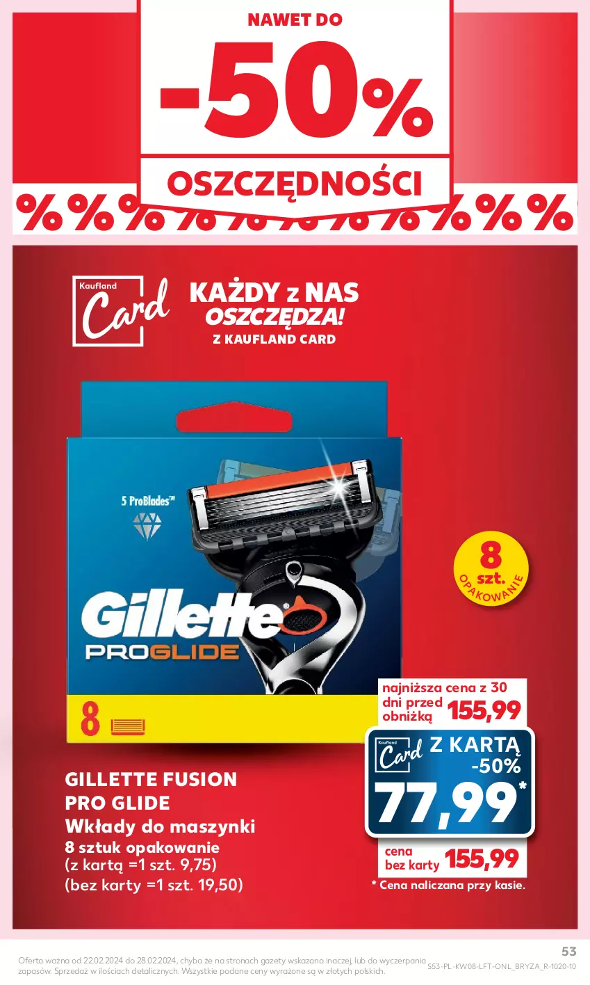 Gazetka promocyjna Kaufland - Gazetka tygodnia - ważna 22.02 do 28.02.2024 - strona 53 - produkty: Bryza, Fusion, Gillette