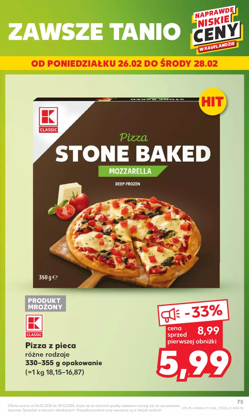 Gazetka promocyjna Kaufland - Gazetka tygodnia - ważna 22.02 do 28.02.2024 - strona 75 - produkty: Piec, Pizza