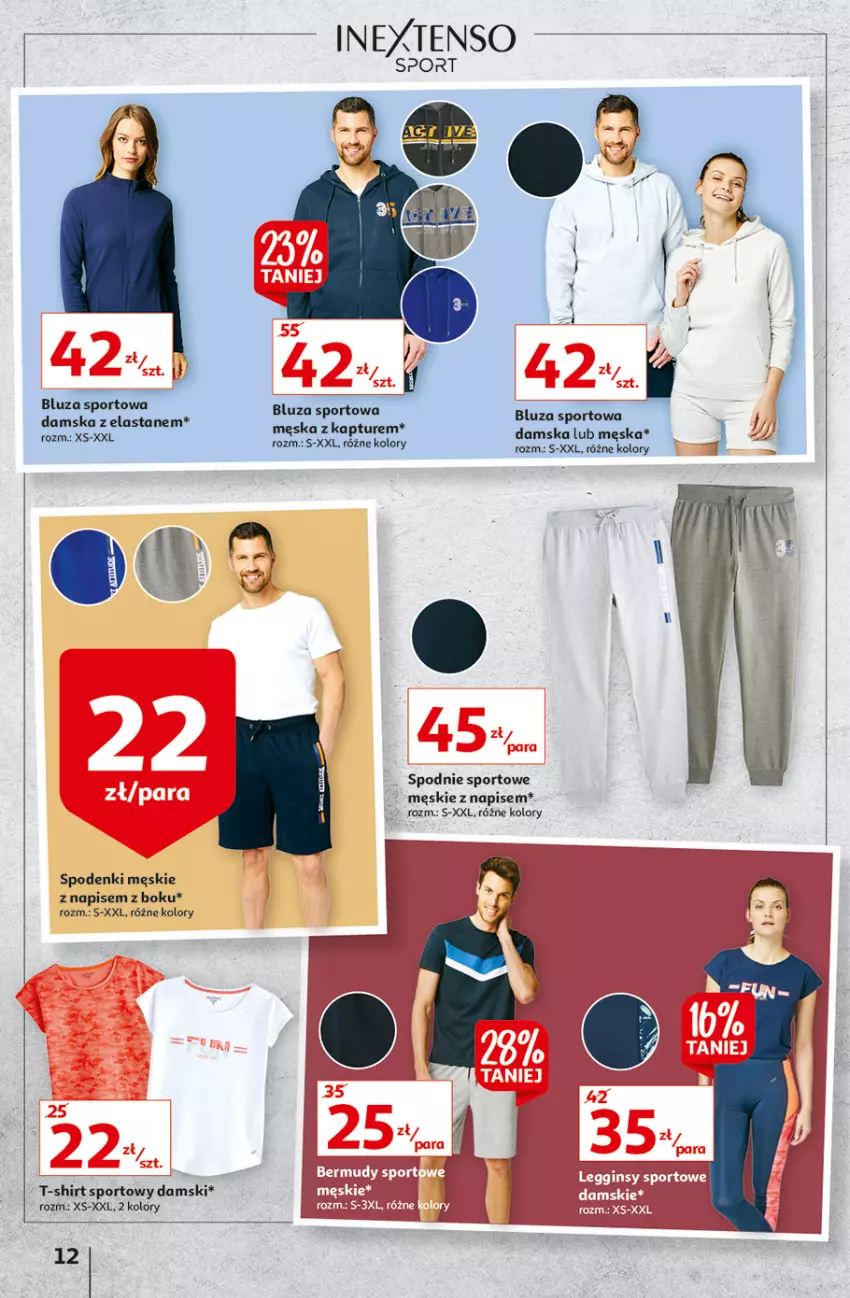 Gazetka promocyjna Auchan - Rysuje się porządek na biurku Hipermarkety - ważna 12.08 do 18.08.2021 - strona 12 - produkty: Bluza, Por, Spodnie, Spodnie sportowe, Sport, T-shirt