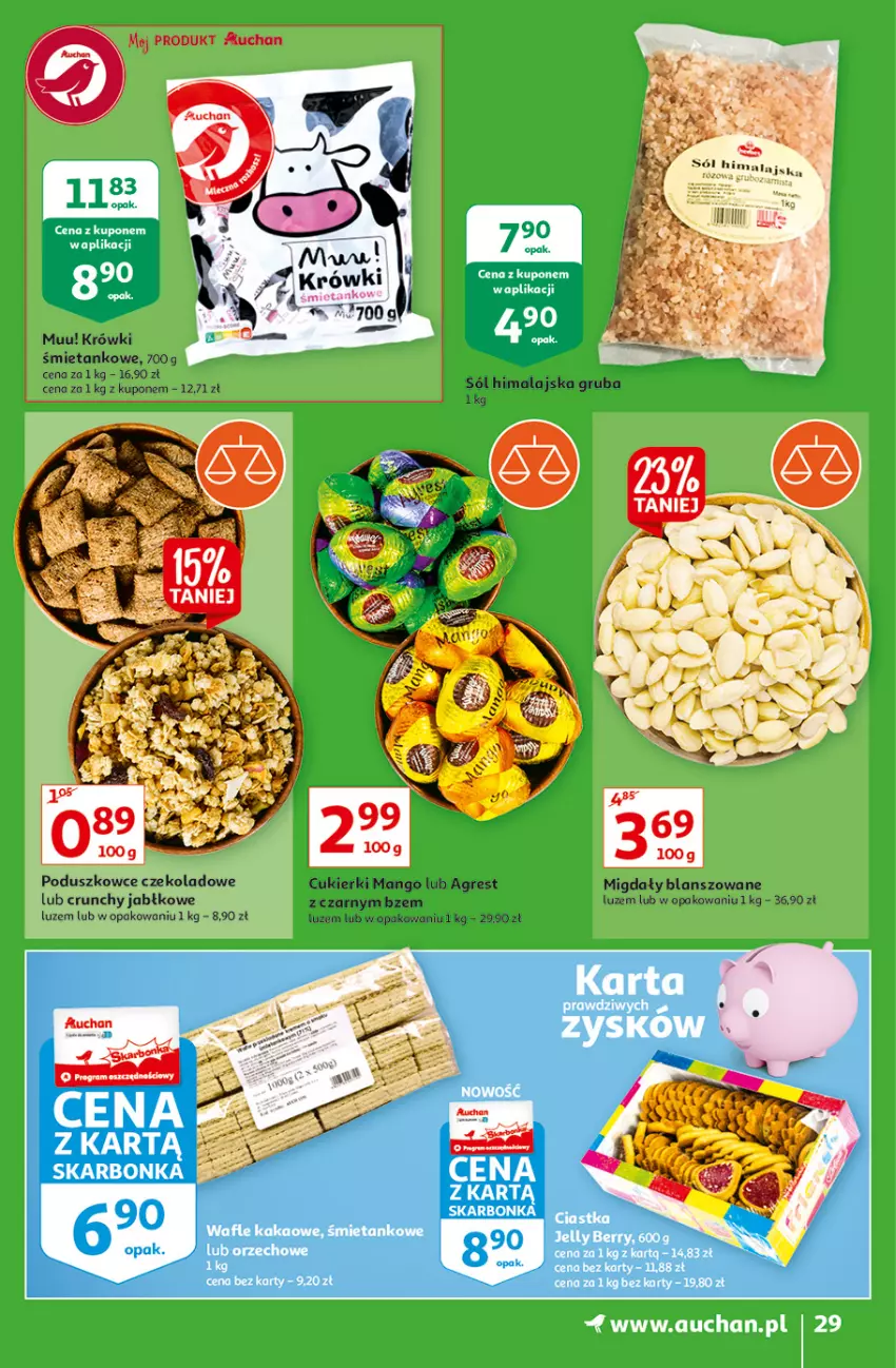 Gazetka promocyjna Auchan - Rysuje się porządek na biurku Hipermarkety - ważna 12.08 do 18.08.2021 - strona 29 - produkty: Cukier, Cukierki, Gres, Mango, Migdały