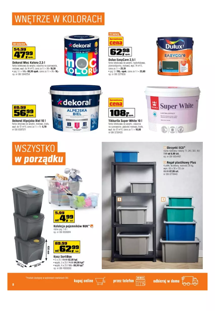 Gazetka promocyjna Obi - Gazetka OBI - ważna 19.01 do 01.02.2022 - strona 8 - produkty: Dekoral, Dulux, Fa, Pojemnik, Por, Regał