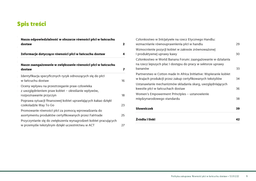 Gazetka promocyjna Lidl - Polityka zakupowa równość płci - ważna 15.11.2021 do 02.01.2030 - strona 2 - produkty: Fa, Kakao, Rum