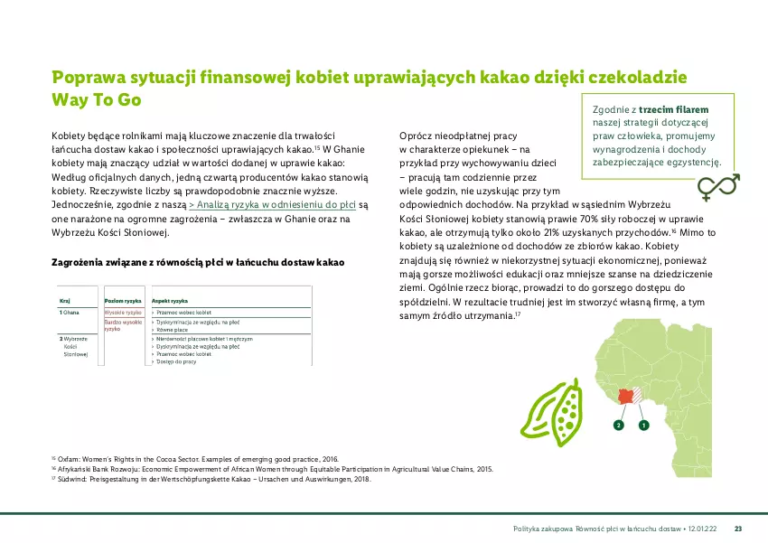 Gazetka promocyjna Lidl - Polityka zakupowa równość płci - ważna 15.11.2021 do 02.01.2030 - strona 24 - produkty: Dzieci, Fa, Gin, Kakao, O nas, Piec, Rolnik