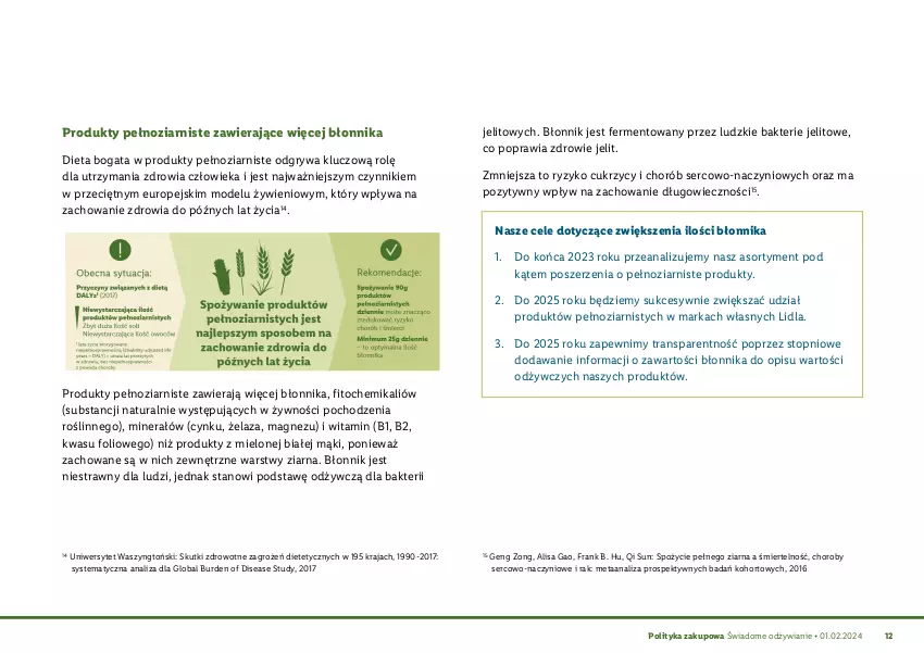 Gazetka promocyjna Lidl - Polityka zakupowa Odżywianie - ważna 25.03.2024 do 25.03.2030 - strona 13 - produkty: Cynk, Gry, Magnez, Ser, Top, Tran, Zdrowie