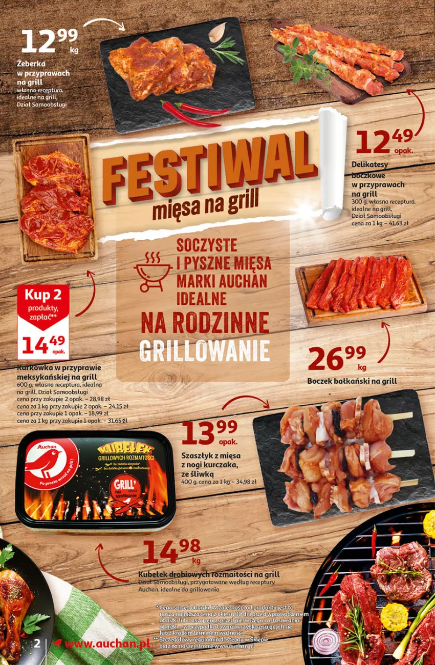 Gazetka promocyjna Auchan - Gazetka Wielkie majowe odkrycia cenowe Supermarket Auchan - ważna 27.04 do 02.05.2023 - strona 2 - produkty: Fa, Grill, Kurczak