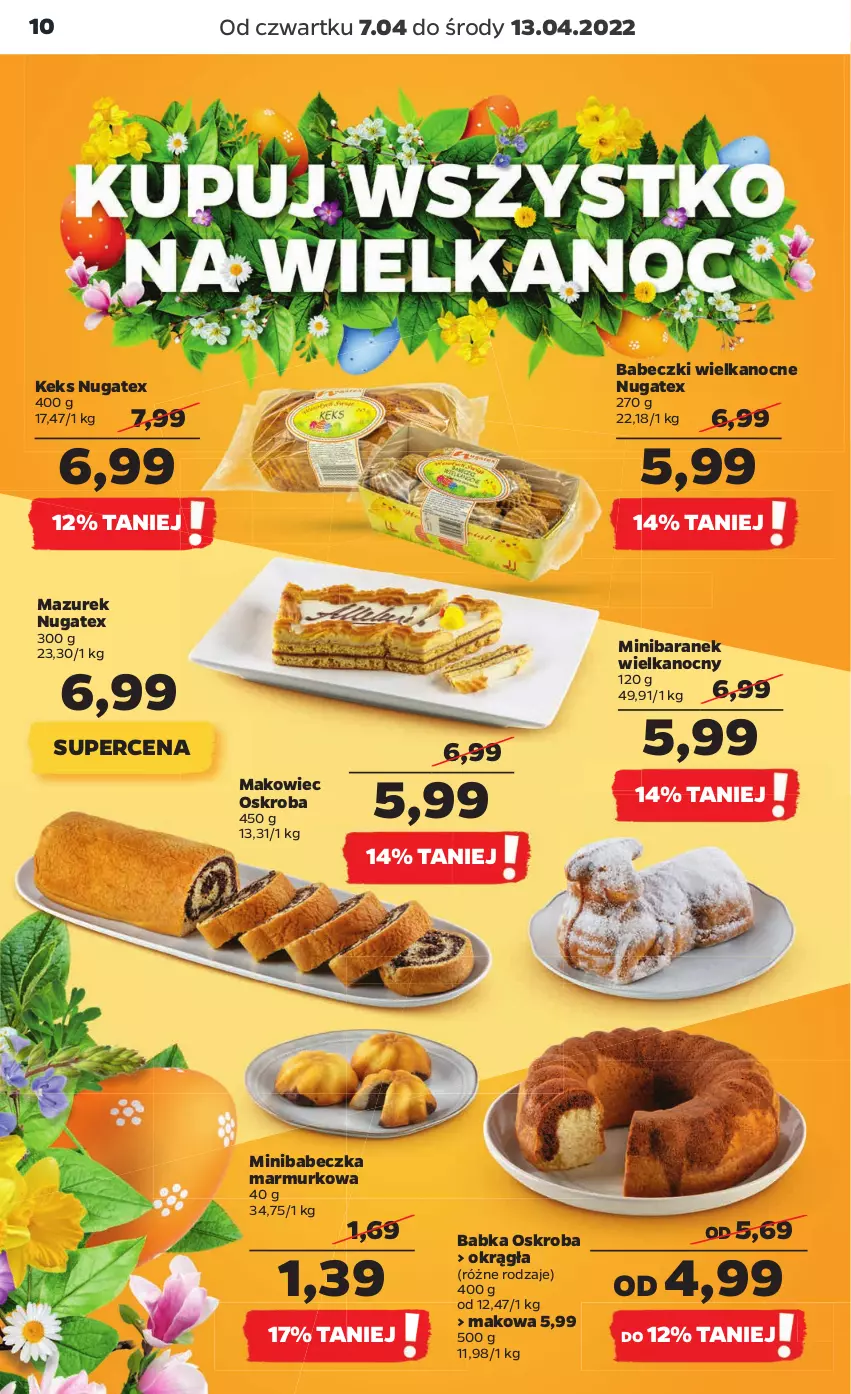 Gazetka promocyjna Netto - Gazetka spożywcza 7.04-13.04 - ważna 07.04 do 13.04.2022 - strona 10 - produkty: Babeczki, Babka, Makowiec