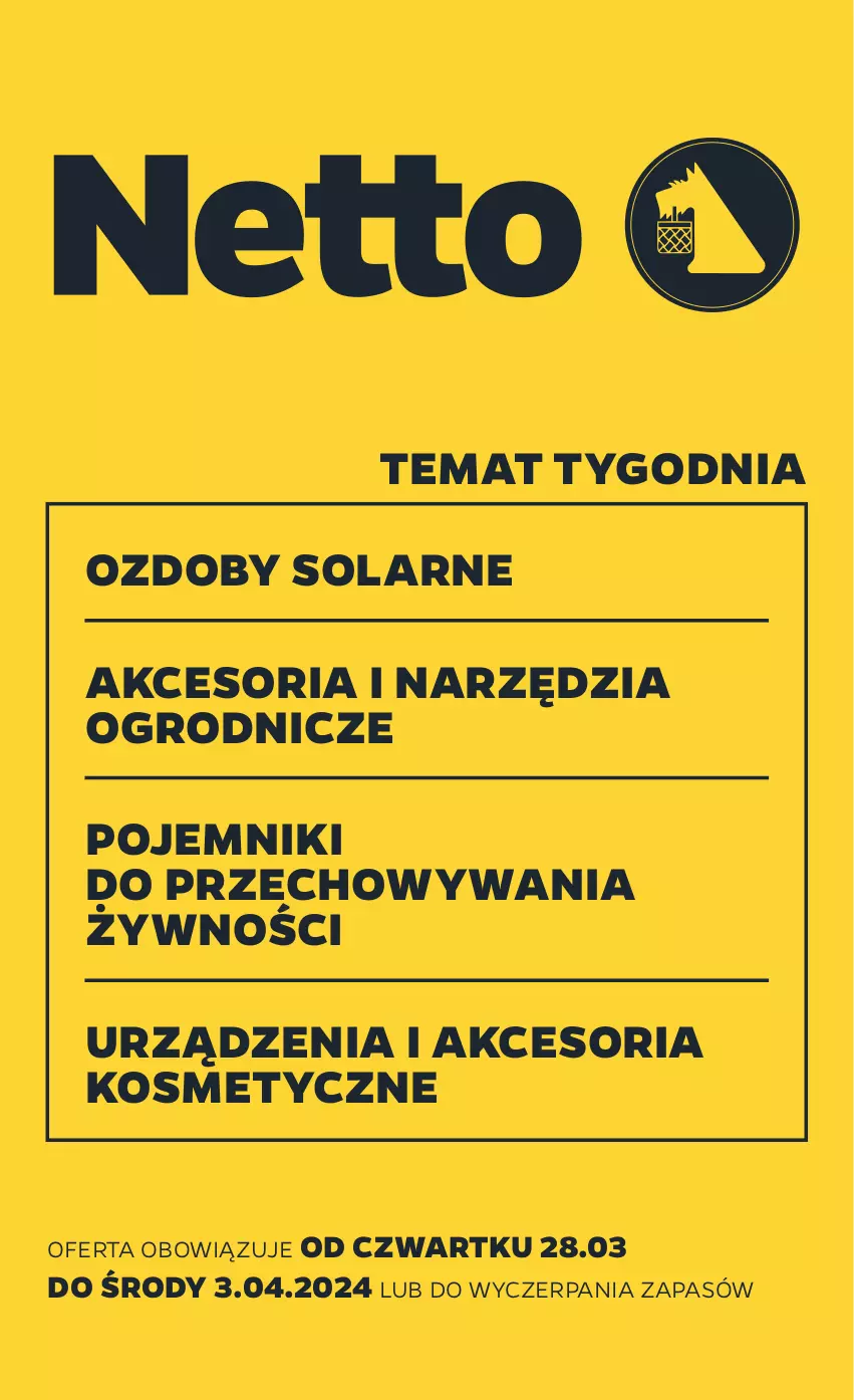 Gazetka promocyjna Netto - Akcesoria i dodatki - ważna 28.03 do 03.04.2024 - strona 1 - produkty: Pojemnik