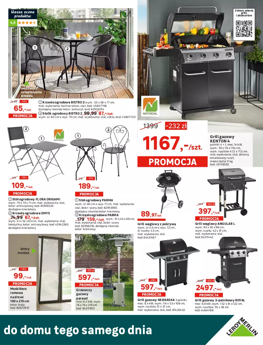 Gazetka promocyjna Leroy Merlin - Ogród  na balkonie - ważna 07.05 do 27.05.2021 - strona 3 - produkty: Drzwi, Fa, Flora, Fotel, Grill, Grill gazowy, Huśtawka, Krzesło, Krzesło ogrodowe, Ogród, Parasol, Puf, Sofa, Sofa narożna, Sok, Stół, Stolik, Wełna