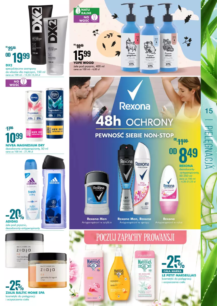 Gazetka promocyjna Super Pharm - Gazetka - ważna 29.07 do 11.08.2021 - strona 15 - produkty: Adidas, Antyperspirant, Dezodorant, Gala, Galaretka, Kosmetyki do pielęgnacji, Mars, Mus, Nivea, Rexona, Szampon, Yope, Ziaja