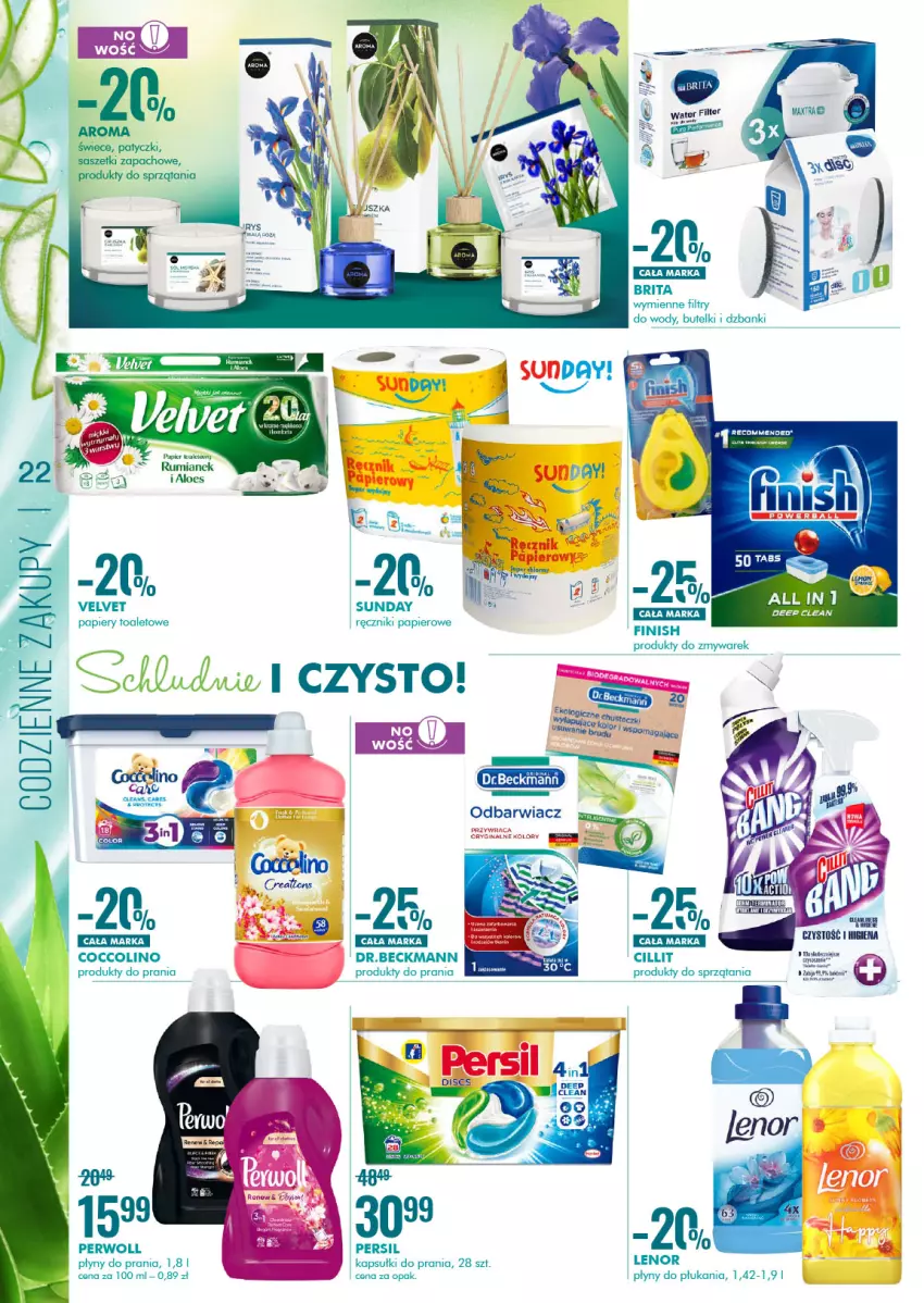 Gazetka promocyjna Super Pharm - Gazetka - ważna 29.07 do 11.08.2021 - strona 22 - produkty: Brit, Brita, Coccolino, Kapsułki do prania, Papier, Persil, Perwoll, Produkty do zmywarek, PSB, Ręcznik, Ręczniki papierowe, Velvet