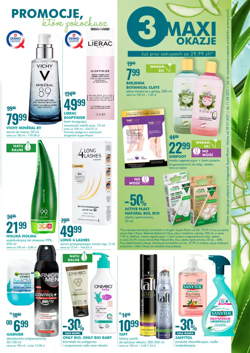 Gazetka promocyjna Super Pharm - Gazetka - ważna 29.07 do 11.08.2021 - strona 3 - produkty: Antyperspirant, Bielenda, Dezodorant, Garnier, Holika Holika, Kosmetyki do pielęgnacji, Lakier, Lierac, Long 4 Lashes, Mars, Maska, Olej, Plastry opatrunkowe, Rum, Sanytol, Ser, Serum, Serum do twarzy, Szampon, Vichy