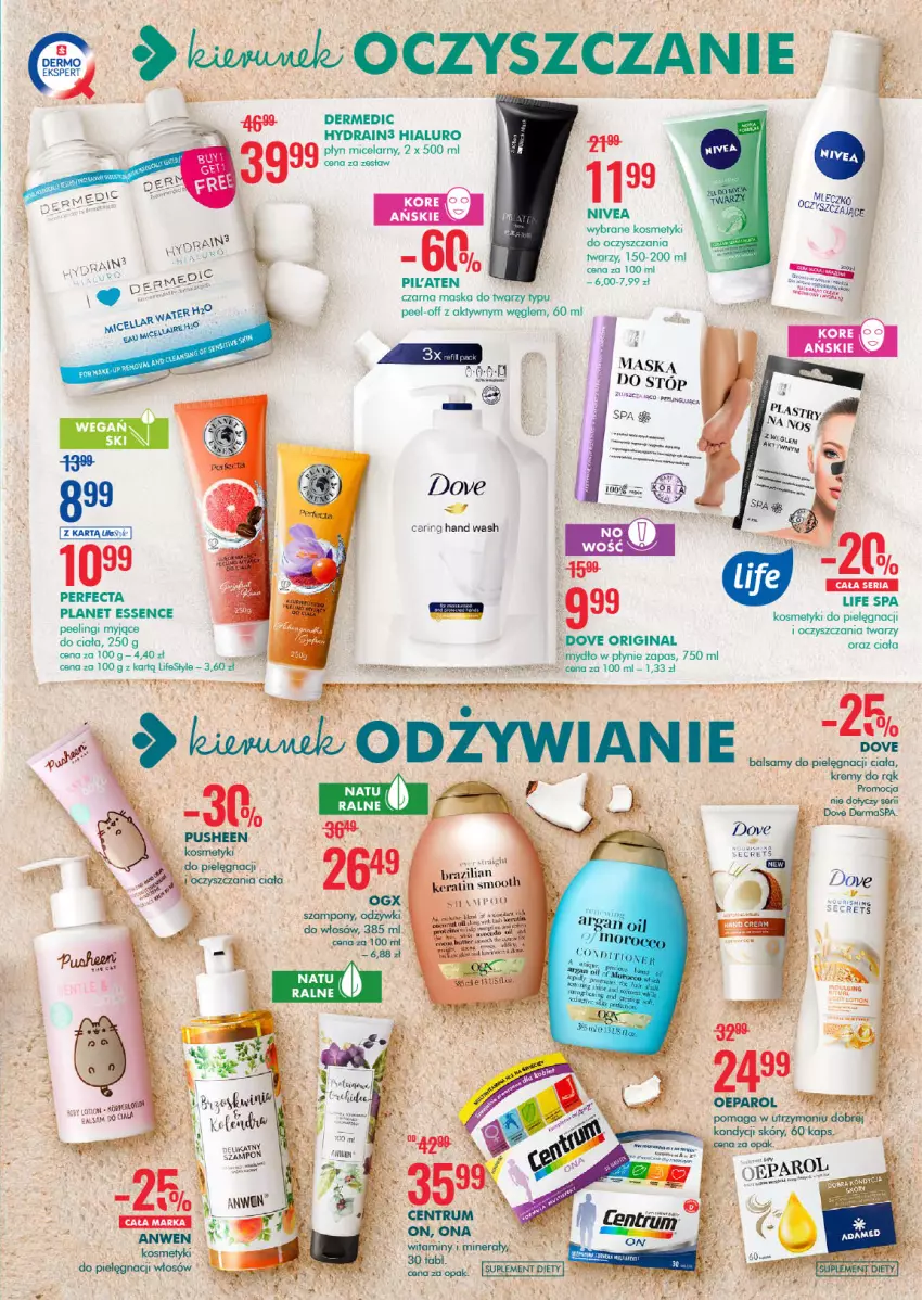 Gazetka promocyjna Super Pharm - Gazetka - ważna 29.07 do 11.08.2021 - strona 5 - produkty: AEG, Dermedic, Dove, Gin, Kosmetyki do pielęgnacji, Kozaki, Maska, Maska do twarzy, Mydło, Mydło w płynie, Nivea, Peeling, Perfecta, Płyn micelarny, Suplement diety, Szampon, Top