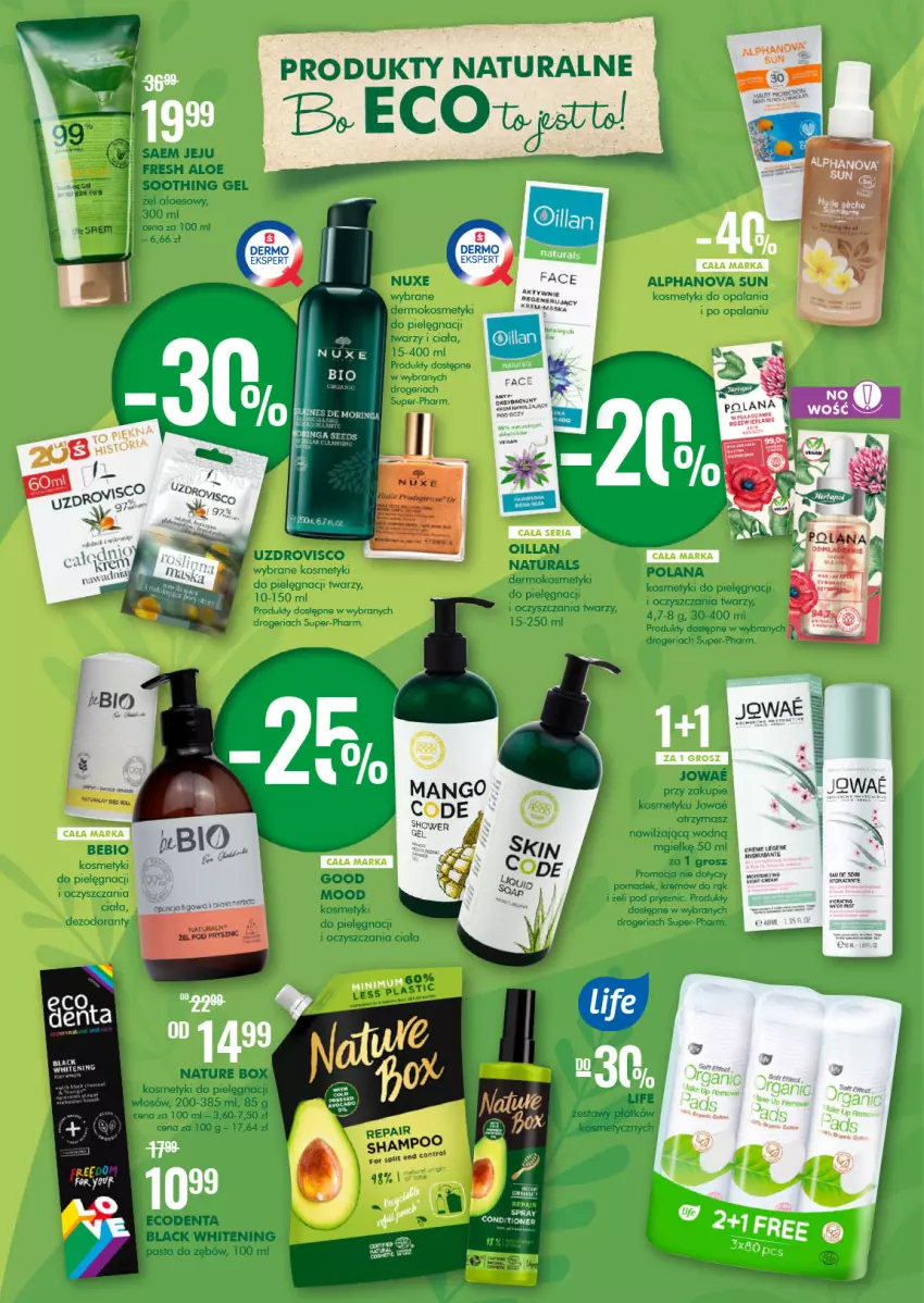 Gazetka promocyjna Super Pharm - Gazetka - ważna 29.07 do 11.08.2021 - strona 7 - produkty: Control, Dezodorant, Ecodenta, Fa, Kosmetyki do pielęgnacji, Lack, Nature Box, Nuxe, Oillan, Pasta do zębów