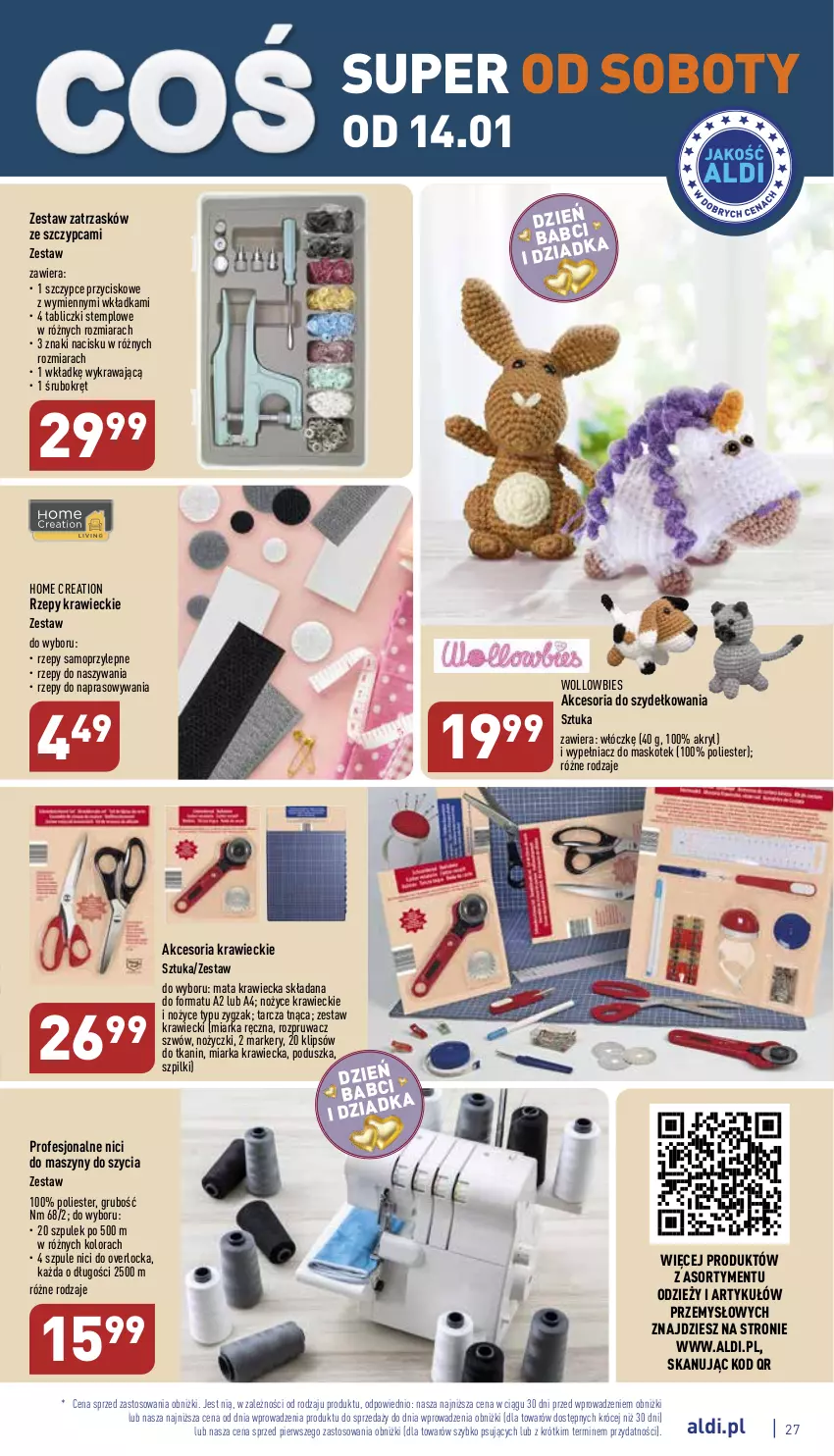 Gazetka promocyjna Aldi - Pełny katalog - ważna 09.01 do 14.01.2023 - strona 27 - produkty: Kotek, Marker, Miarka, Mop, Noż, Nożyce, Nożyczki, O nas, Poduszka, Szczypce, Szyny, Tarcza tnąca