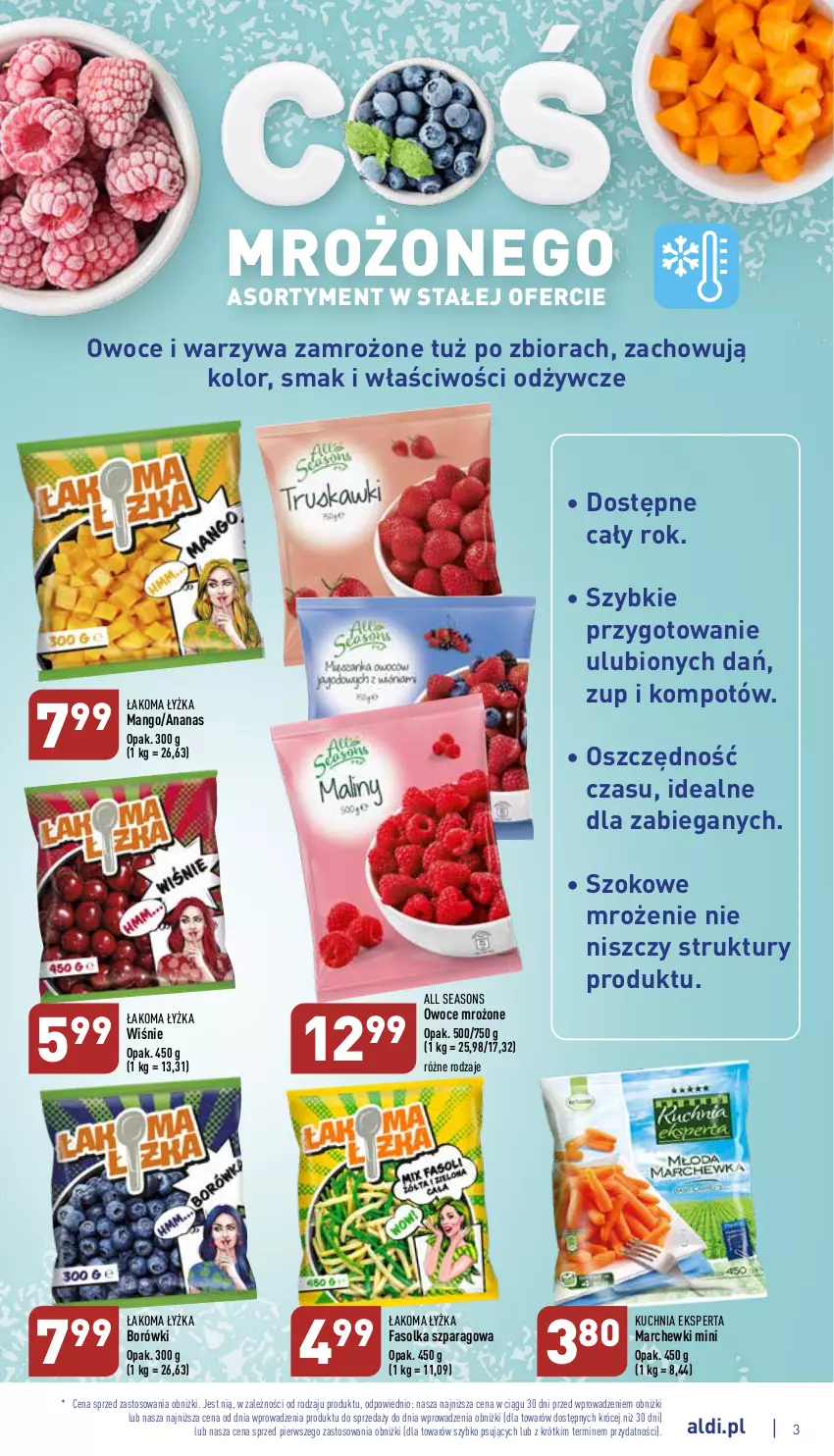 Gazetka promocyjna Aldi - Pełny katalog - ważna 09.01 do 14.01.2023 - strona 3 - produkty: All Seasons, Ananas, Fa, Kuchnia, Mango, Owoce, Warzywa