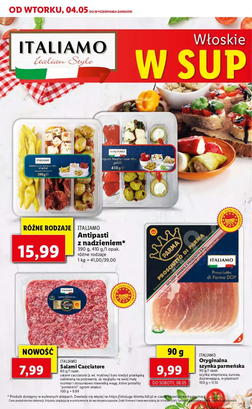 Gazetka promocyjna Lidl - TYDZIEŃ WŁOSKI - ważna 04.05 do 05.05.2021 - strona 12 - produkty: Gin, Salami, Szynka, Szynka wieprzowa