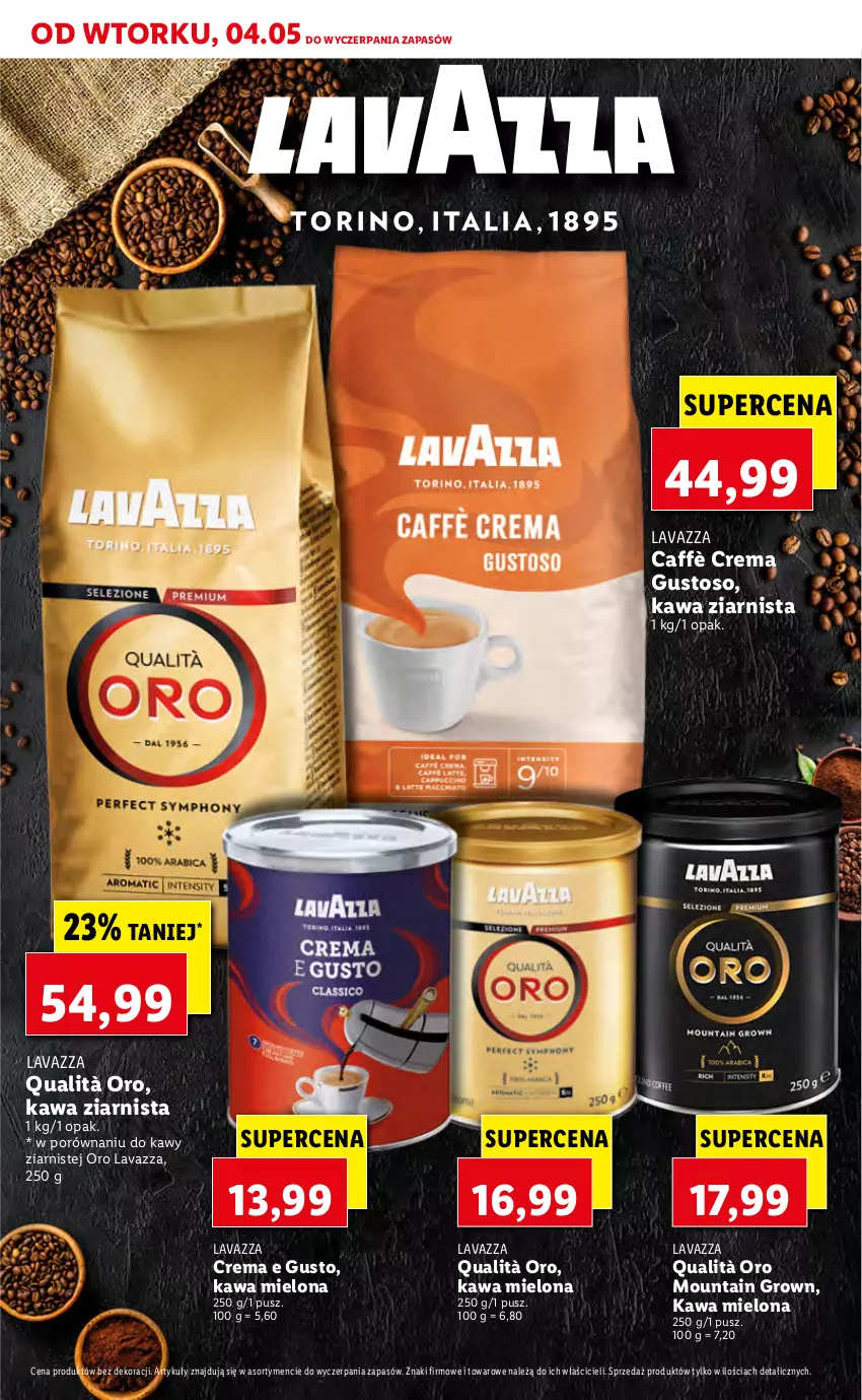 Gazetka promocyjna Lidl - TYDZIEŃ WŁOSKI - ważna 04.05 do 05.05.2021 - strona 24 - produkty: Kawa, Kawa mielona, Kawa ziarnista, Lavazza, Por