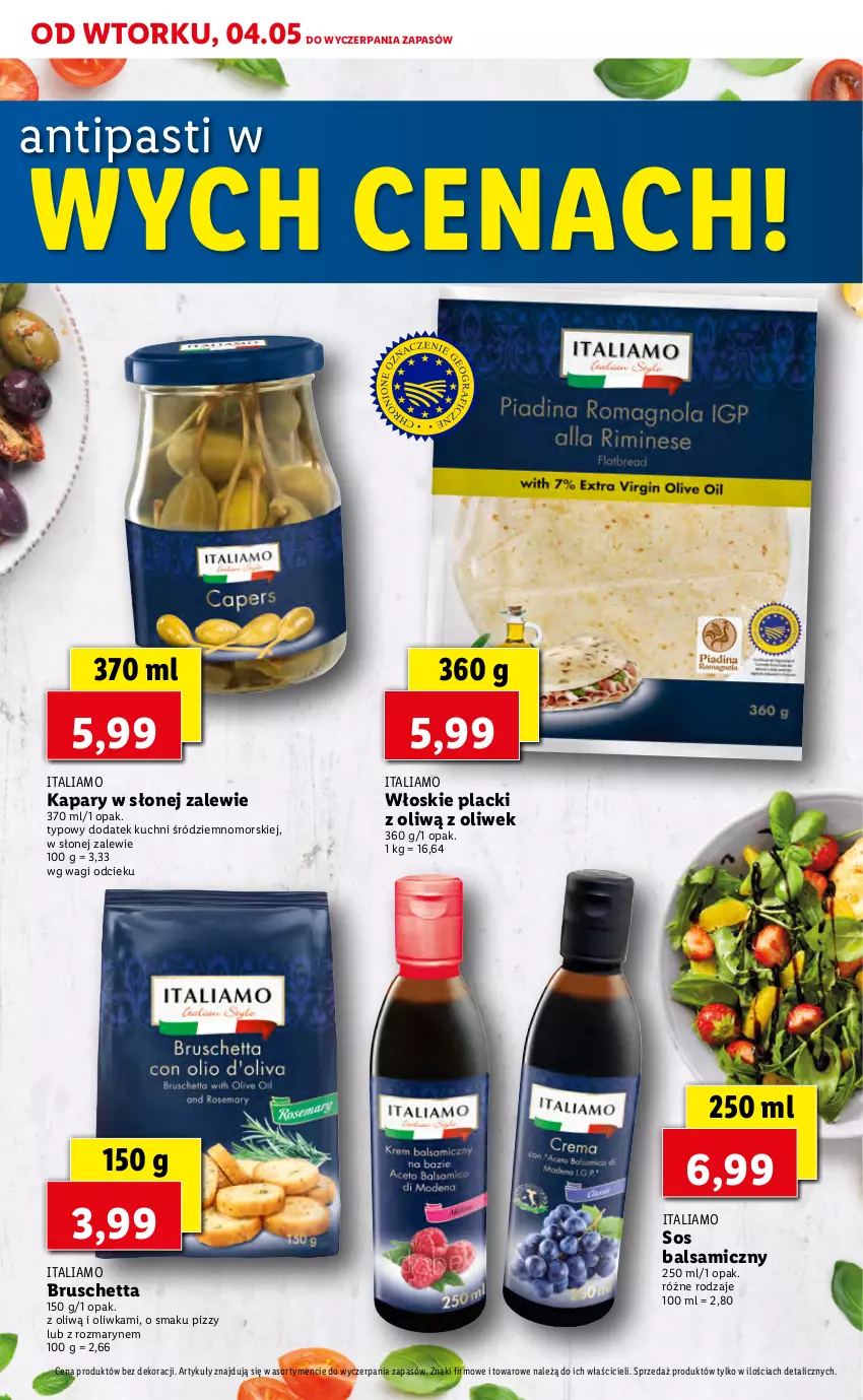 Gazetka promocyjna Lidl - TYDZIEŃ WŁOSKI - ważna 04.05 do 05.05.2021 - strona 29 - produkty: Kapary, Lack, Sos, Wagi