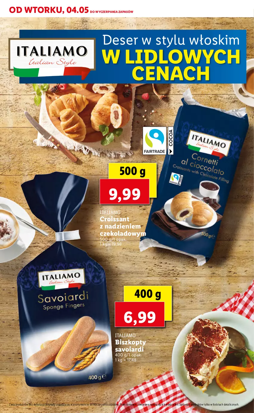 Gazetka promocyjna Lidl - TYDZIEŃ WŁOSKI - ważna 04.05 do 05.05.2021 - strona 36 - produkty: Biszkopty, Croissant, Deser, Ser