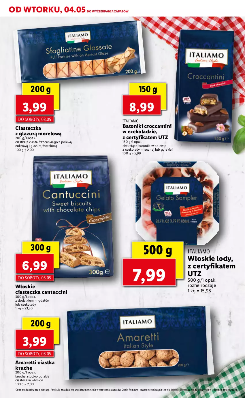 Gazetka promocyjna Lidl - TYDZIEŃ WŁOSKI - ważna 04.05 do 05.05.2021 - strona 37 - produkty: Baton, Ciastka, Lazur, Lody, Tonik