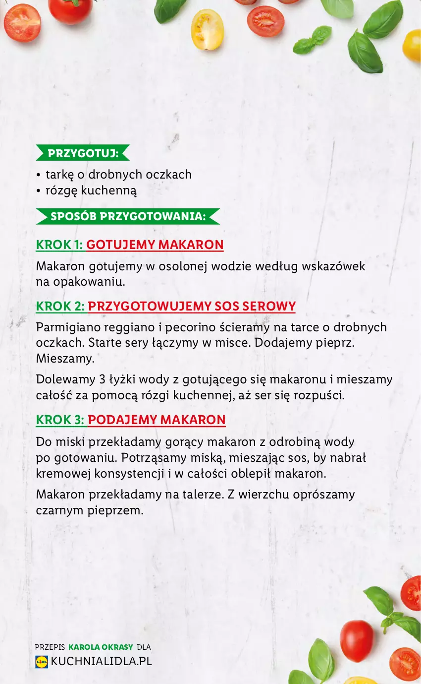 Gazetka promocyjna Lidl - TYDZIEŃ WŁOSKI - ważna 04.05 do 05.05.2021 - strona 5 - produkty: Kuchnia, Makaron, Pecorino, Pieprz, Ser, Sos, Talerz