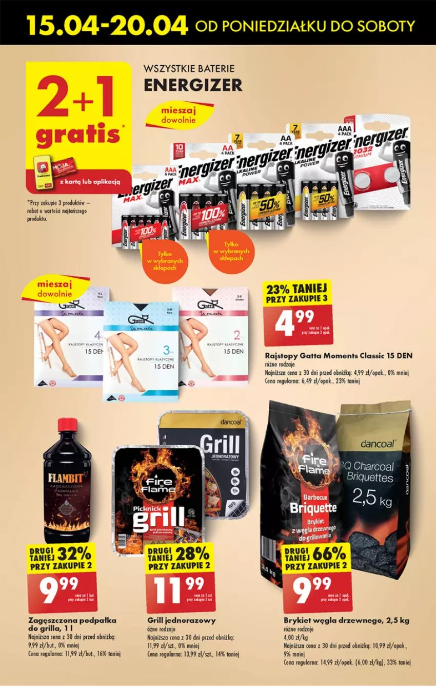 Gazetka promocyjna Biedronka - Od poniedzialku - ważna 15.04 do 20.04.2024 - strona 59 - produkty: Energizer, Gatta, Grill, Moments, Rajstopy, Top