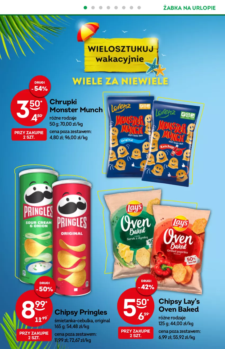 Gazetka promocyjna Żabka - ważna 10.08 do 16.08.2022 - strona 12 - produkty: Chipsy, Chrupki, Gin, Lay’s, Monster Munch, Pringles