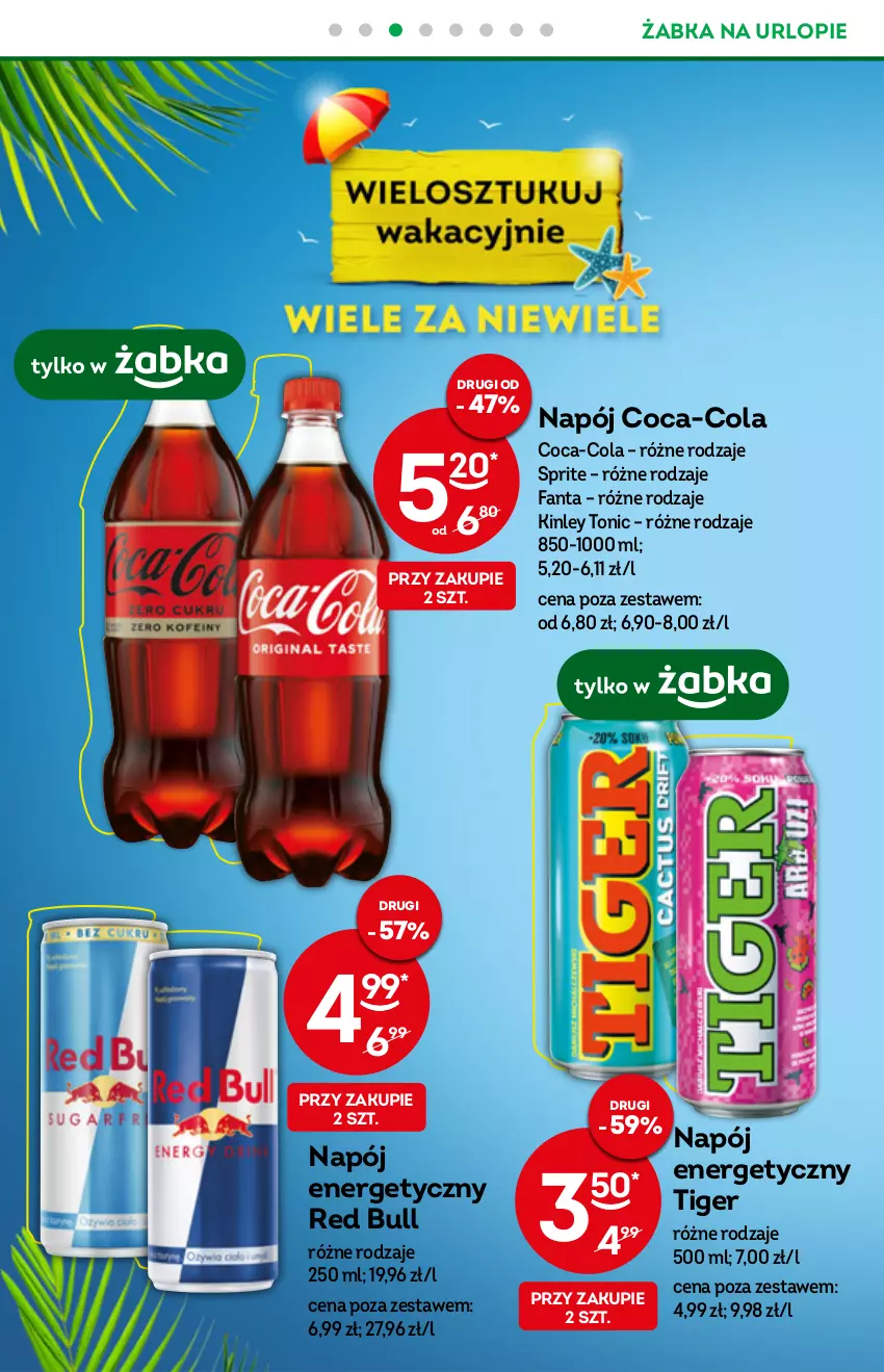 Gazetka promocyjna Żabka - ważna 10.08 do 16.08.2022 - strona 14 - produkty: Coca-Cola, Fa, Fanta, Napój, Napój energetyczny, Red Bull, Sprite, Tiger