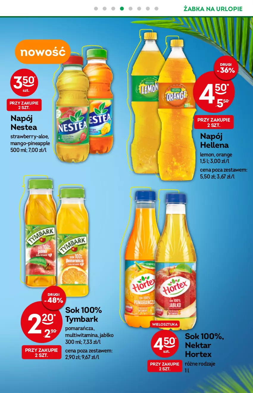 Gazetka promocyjna Żabka - ważna 10.08 do 16.08.2022 - strona 15 - produkty: Hellena, Hortex, Mango, Napój, Nektar, Nestea, Sok, Tymbark