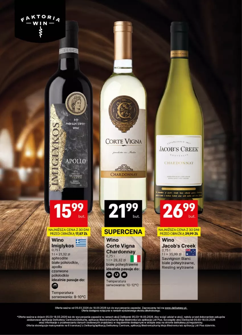 Gazetka promocyjna Delikatesy Centrum - Delibarek DC10-DC11 - ważna 05.03 do 18.03.2026 - strona 6 - produkty: Chardonnay, Dron, Rama, Rum, Sauvignon Blanc, Ser, Tran, Wino