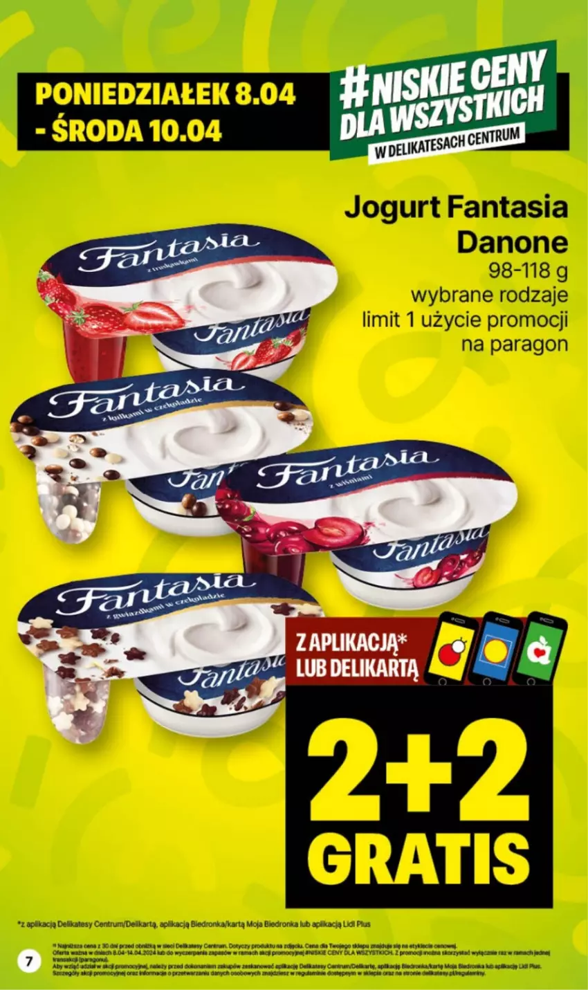 Gazetka promocyjna Delikatesy Centrum - NOWA GAZETKA Delikatesy Centrum od 8 kwietnia! 8-14.04.2024 - ważna 08.04 do 14.04.2024 - strona 7 - produkty: Danone, Dron, Fa, Fanta, Jogurt, Rama, Rum