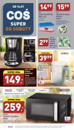 Gazetka promocyjna Aldi - Zaplanuj zakupy wcześniej - Gazetka - ważna od 16.07 do 16.07.2022 - strona 13 - produkty: Warzywa, Ser, Dzbanek, Miarka, Serwetki, Pojemnik, Talerz, Kuchenka mikrofalowa, Ekspres przelewowy, Bateria, Owoce, Waga, Fa