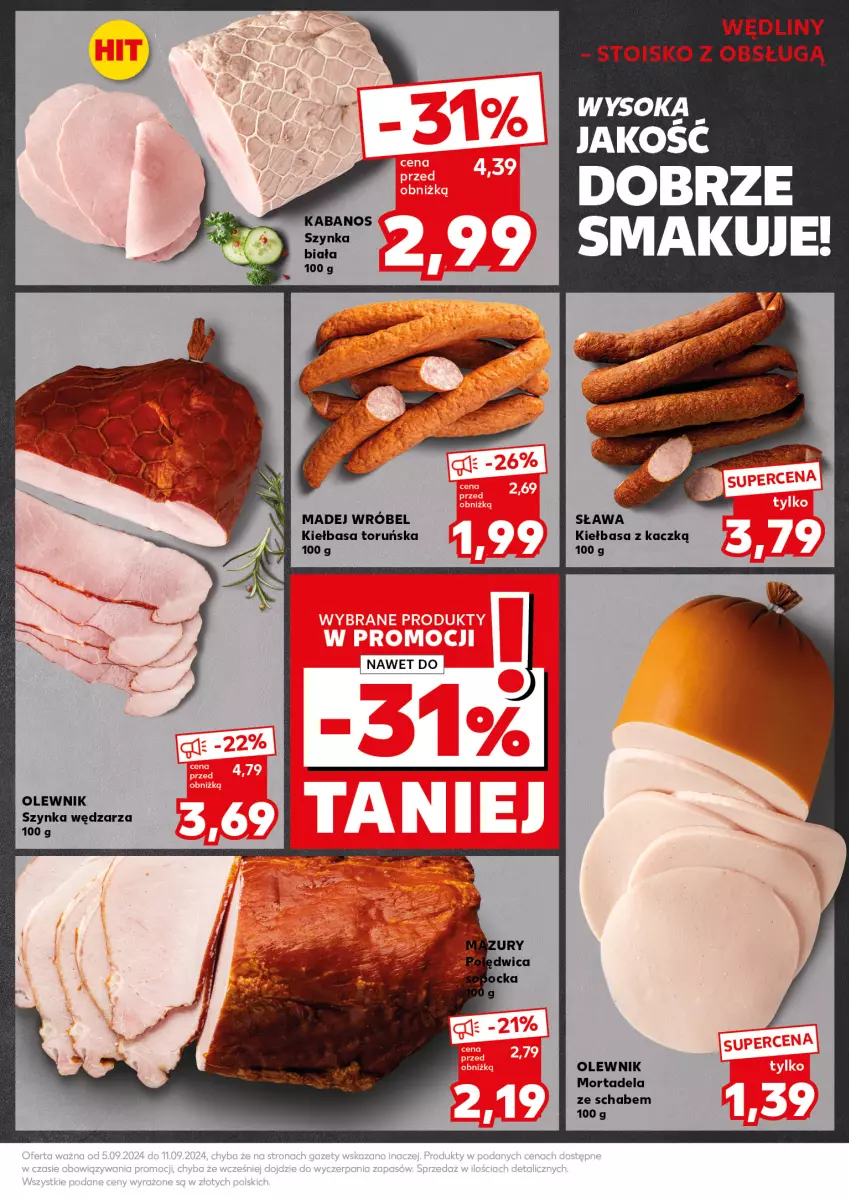 Gazetka promocyjna Kaufland - Kaufland - ważna 09.09 do 11.09.2024 - strona 13 - produkty: Kiełbasa, Olewnik, Sok, Szynka