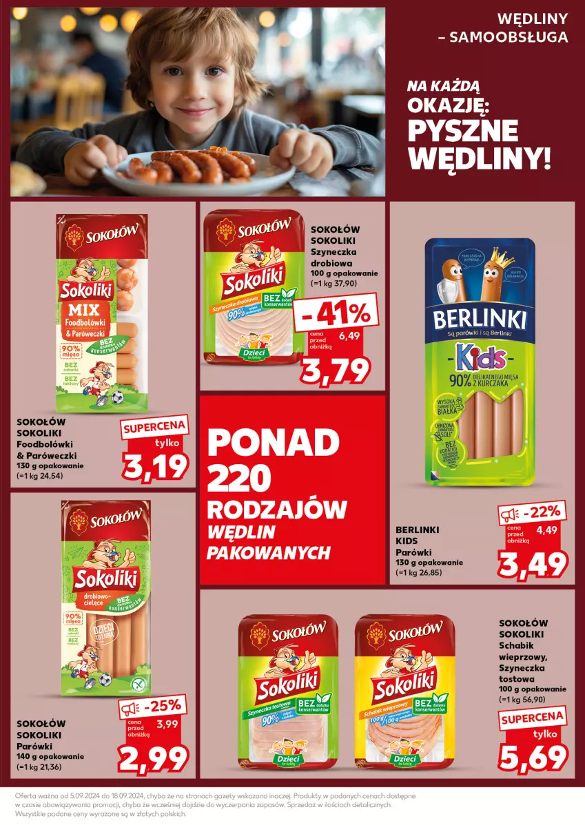 Gazetka promocyjna Kaufland - Kaufland - ważna 09.09 do 11.09.2024 - strona 17 - produkty: Berlinki, Parówki, Sok, Sokołów